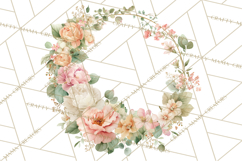 Floral Frames Clipart, Girly Pastel Flower Frames, Oval Png Product Image 2