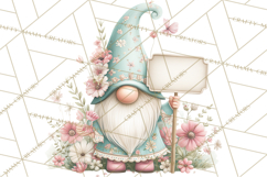 Spring Garden Gnome Clipart, Gnome PNG, Cute Garden Clip Art Product Image 2