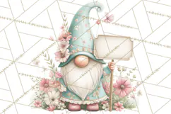Spring Garden Gnome Clipart, Gnome PNG, Cute Garden Clip Art Product Image 2