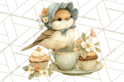 Vintage Spring Animals Clipart, Tea Party Picnic Png Product Image 4
