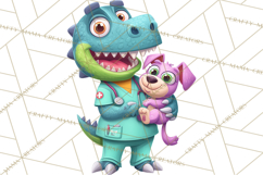 Dinosaur Veterinarian Clipart Cute Pet Care PNG Product Image 4