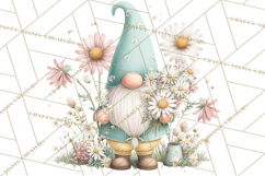 Spring Garden Gnome Clipart, Gnome PNG, Cute Garden Clip Art Product Image 3