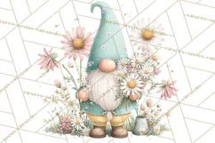 Spring Garden Gnome Clipart, Gnome PNG, Cute Garden Clip Art Product Image 3
