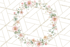 Floral Frames Clipart, Girly Pastel Flower Frames, Oval Png Product Image 4