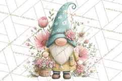 Spring Garden Gnome Clipart, Gnome PNG, Cute Garden Clip Art Product Image 4