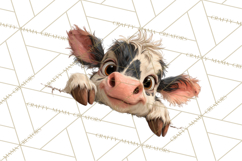 Peeking Cute Animals Clipart, Large-Eyed Baby Creatures, PNG Product Image 5