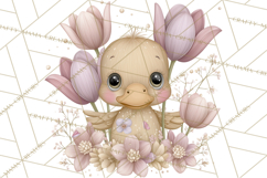 Peeking Large-Eyed Easter Animals PNG Pastel Illustrations Product Image 2