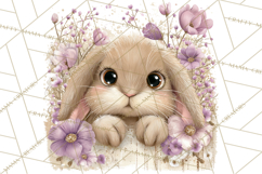 Peeking Large-Eyed Easter Animals PNG Pastel Illustrations Product Image 3