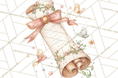 Graduation Diploma Clipart PNG, Whimsical Diploma Scroll Product Image 5