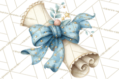 Graduation Diploma Clipart PNG, Whimsical Diploma Scroll Product Image 3