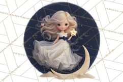 Celestial Moon Goddess Clipart, Fantasy Women, Crescent Moon Product Image 3