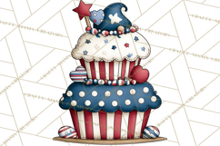 Patriotic Desserts Clipart, Layer Cakes Cupcakes Cookies Pie Product Image 3