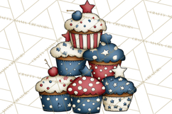 Patriotic Desserts Clipart, Layer Cakes Cupcakes Cookies Pie Product Image 4