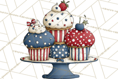 Patriotic Desserts Clipart, Layer Cakes Cupcakes Cookies Pie Product Image 5