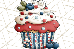 Patriotic Desserts Clipart, Layer Cakes Cupcakes Cookies Pie Product Image 2