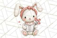 Valentine Animals Reading Books Clipart, Heart Storytime PNG Product Image 3