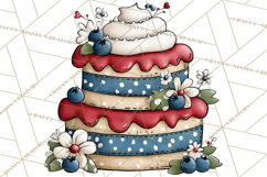 Patriotic Desserts Clipart, Layer Cakes Cupcakes Cookies Pie Product Image 2