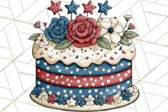 Patriotic Desserts Clipart, Layer Cakes Cupcakes Cookies Pie Product Image 2
