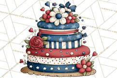 Patriotic Desserts Clipart, Layer Cakes Cupcakes Cookies Pie Product Image 3