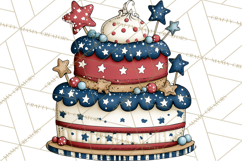 Patriotic Desserts Clipart, Layer Cakes Cupcakes Cookies Pie Product Image 4