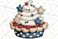 Patriotic Desserts Clipart, Layer Cakes Cupcakes Cookies Pie Product Image 4