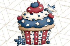 Patriotic Desserts Clipart, Layer Cakes Cupcakes Cookies Pie Product Image 3