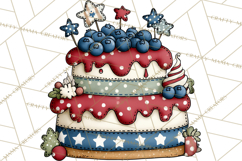 Patriotic Desserts Clipart, Layer Cakes Cupcakes Cookies Pie Product Image 4