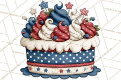 Patriotic Desserts Clipart, Layer Cakes Cupcakes Cookies Pie Product Image 5