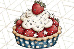Patriotic Desserts Clipart, Layer Cakes Cupcakes Cookies Pie Product Image 3