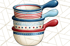 Patriotic Baking Tools Clipart PNG, 4th of July Kitchen Product Image 4