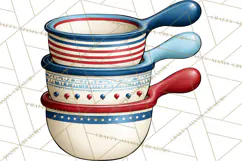 Patriotic Baking Tools Clipart PNG, 4th of July Kitchen Product Image 4