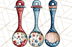 Patriotic Baking Tools Clipart PNG, 4th of July Kitchen Product Image 5