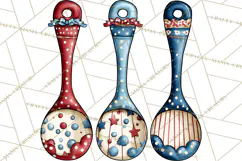 Patriotic Baking Tools Clipart PNG, 4th of July Kitchen Product Image 5