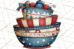 Patriotic Baking Tools Clipart PNG, 4th of July Kitchen Product Image 3