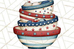 Patriotic Baking Tools Clipart PNG, 4th of July Kitchen Product Image 2