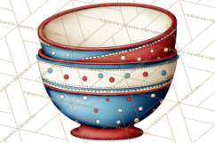 Patriotic Baking Tools Clipart PNG, 4th of July Kitchen Product Image 3