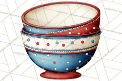 Patriotic Baking Tools Clipart PNG, 4th of July Kitchen Product Image 3