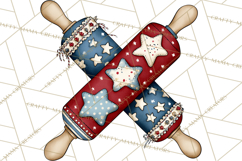 Patriotic Baking Tools Clipart PNG, 4th of July Kitchen Product Image 4