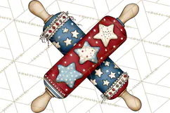 Patriotic Baking Tools Clipart PNG, 4th of July Kitchen Product Image 4
