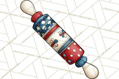 Patriotic Baking Tools Clipart PNG, 4th of July Kitchen Product Image 5