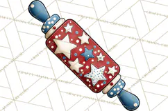 Patriotic Baking Tools Clipart PNG, 4th of July Kitchen Product Image 2