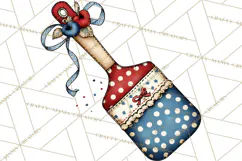 Patriotic Baking Tools Clipart PNG, 4th of July Kitchen Product Image 3