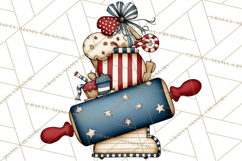 Patriotic Baking Tools Clipart PNG, 4th of July Kitchen Product Image 4