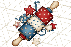 Patriotic Baking Tools Clipart PNG, 4th of July Kitchen Product Image 5