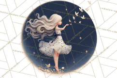 Celestial Moon Goddess Clipart, Fantasy Women, Crescent Moon Product Image 2