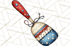 Patriotic Baking Tools Clipart PNG, 4th of July Kitchen Product Image 2