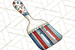 Patriotic Baking Tools Clipart PNG, 4th of July Kitchen Product Image 4