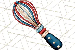 Patriotic Baking Tools Clipart PNG, 4th of July Kitchen Product Image 5