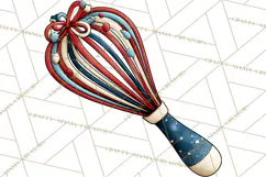 Patriotic Baking Tools Clipart PNG, 4th of July Kitchen Product Image 2