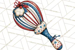 Patriotic Baking Tools Clipart PNG, 4th of July Kitchen Product Image 4